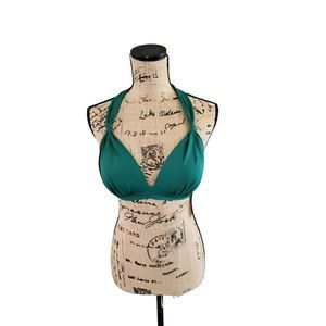Fashion Classic Collection Green Swimsuit Top Size Large